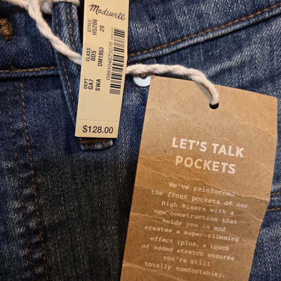 MADEWELL 10” High Rise Skinny Jeans Size 29 NWT - Picture 4 of 11